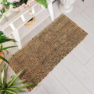 OnlyMat Ups and Downs - Luxe Rug - Herringbone Weave - Handwoven Jute Carpet - Organic and Sustainable