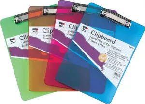 Plastic Clipboard, Assorted Colors
