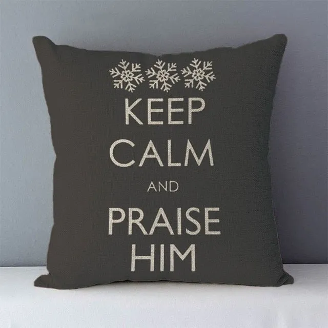 Popular phrase words letters printed couch cushion home decorative pillows 45x45cm cotton linen square cushions "Love you more"