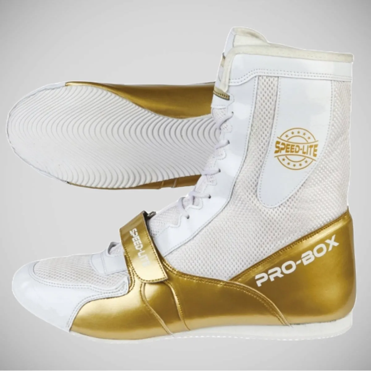 Pro-Box Speed-Lite Boxing Boots White/Gold