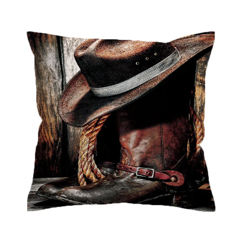 "Hat on the Boot" Western Accent Pillow