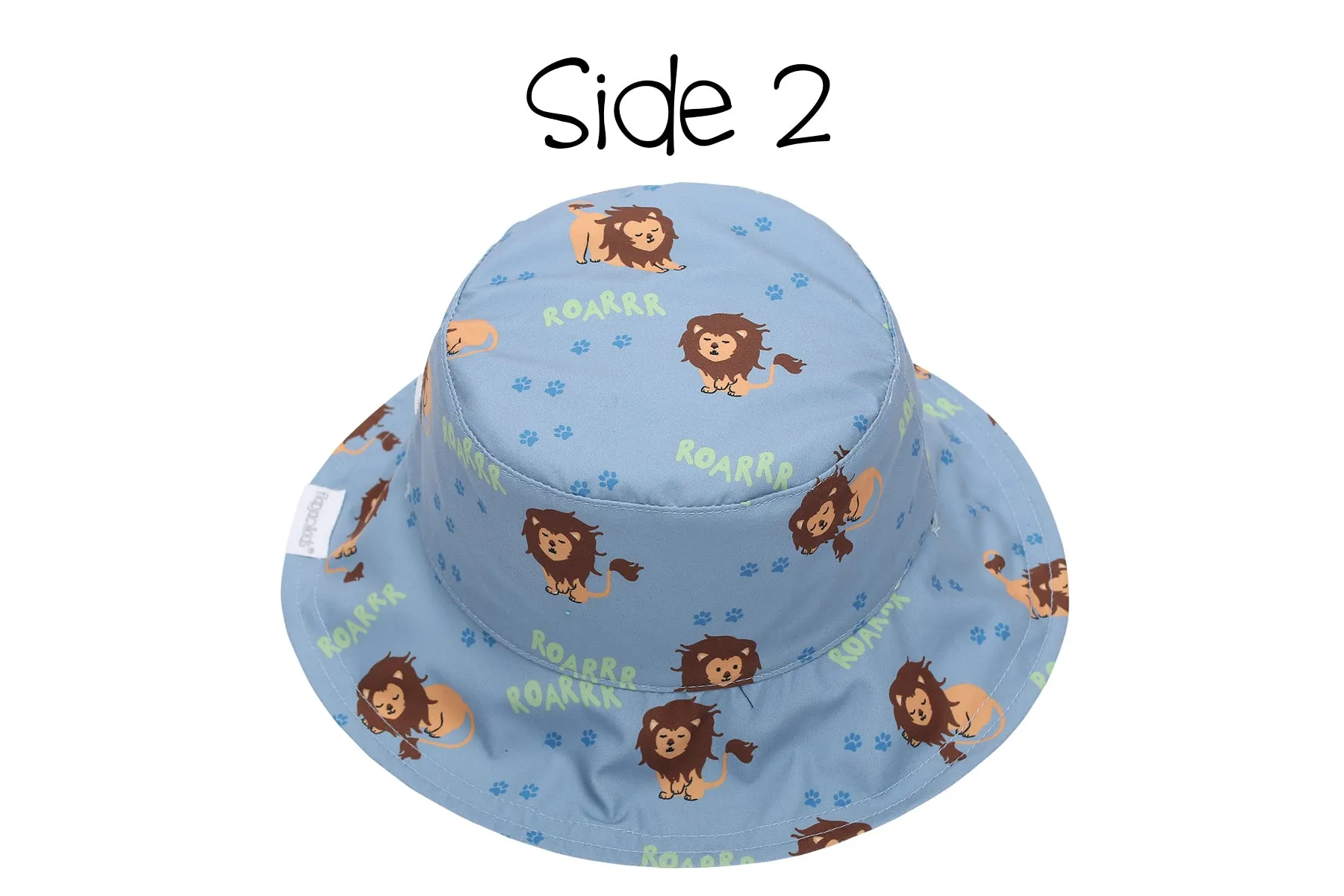 Reversible Baby & Kids Patterned Sun Hat - Lion | Monkey