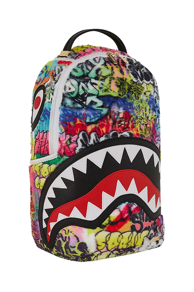 Sprayground Graffiti Faux Fur DLXSV Backpack