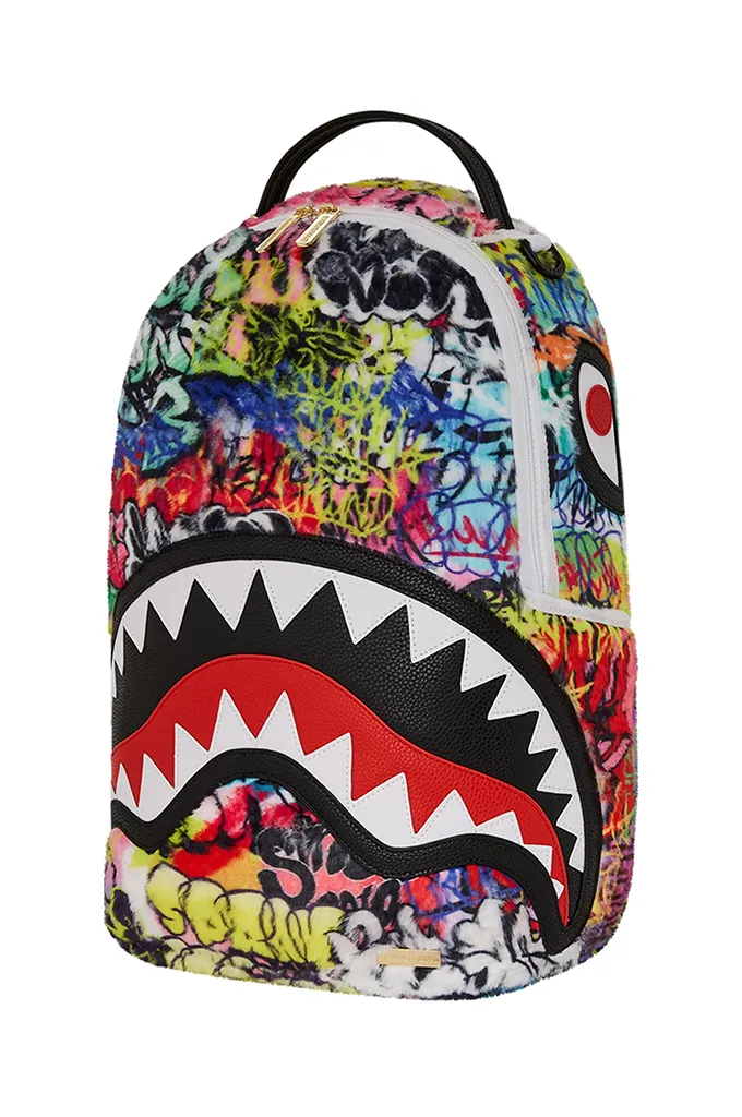Sprayground Graffiti Faux Fur DLXSV Backpack