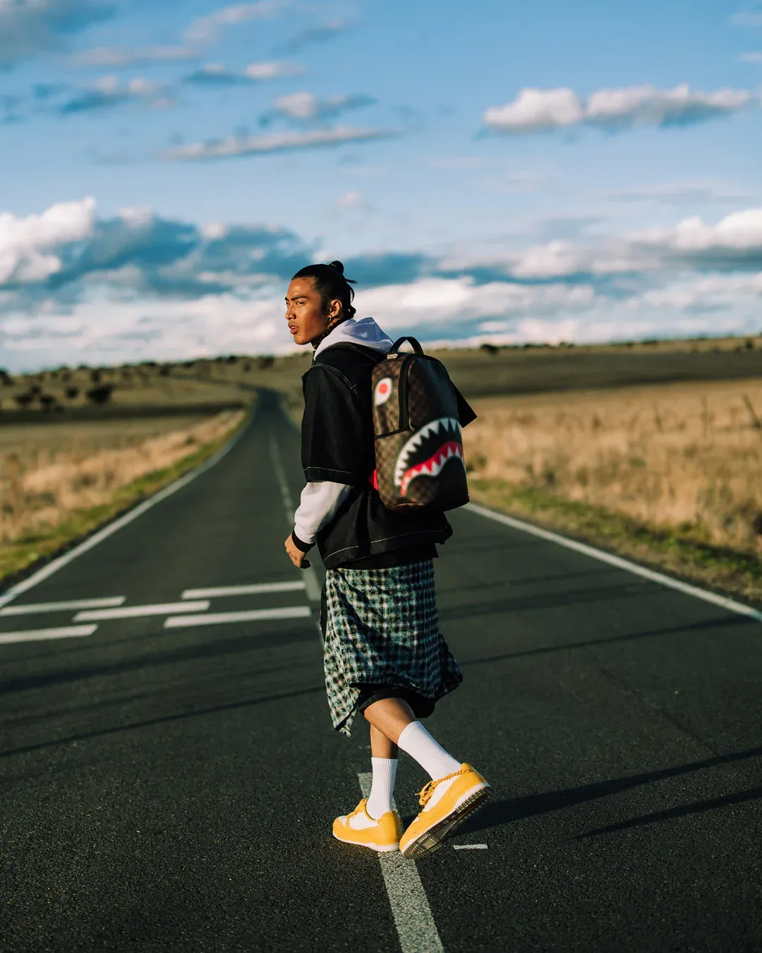 Sprayground Sharks In Paris Blur DLXSV Backpack