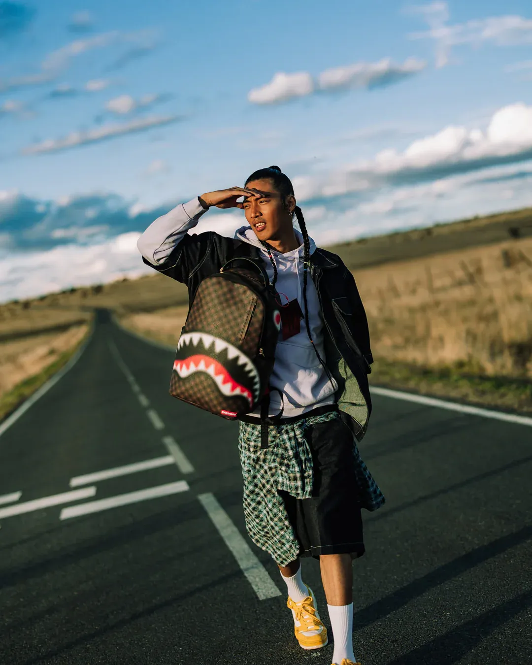 Sprayground Sharks In Paris Blur DLXSV Backpack