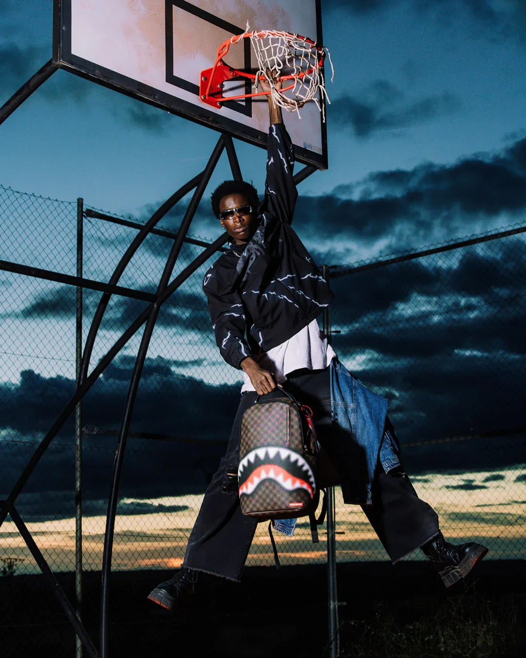 Sprayground Sharks In Paris Blur DLXSV Backpack