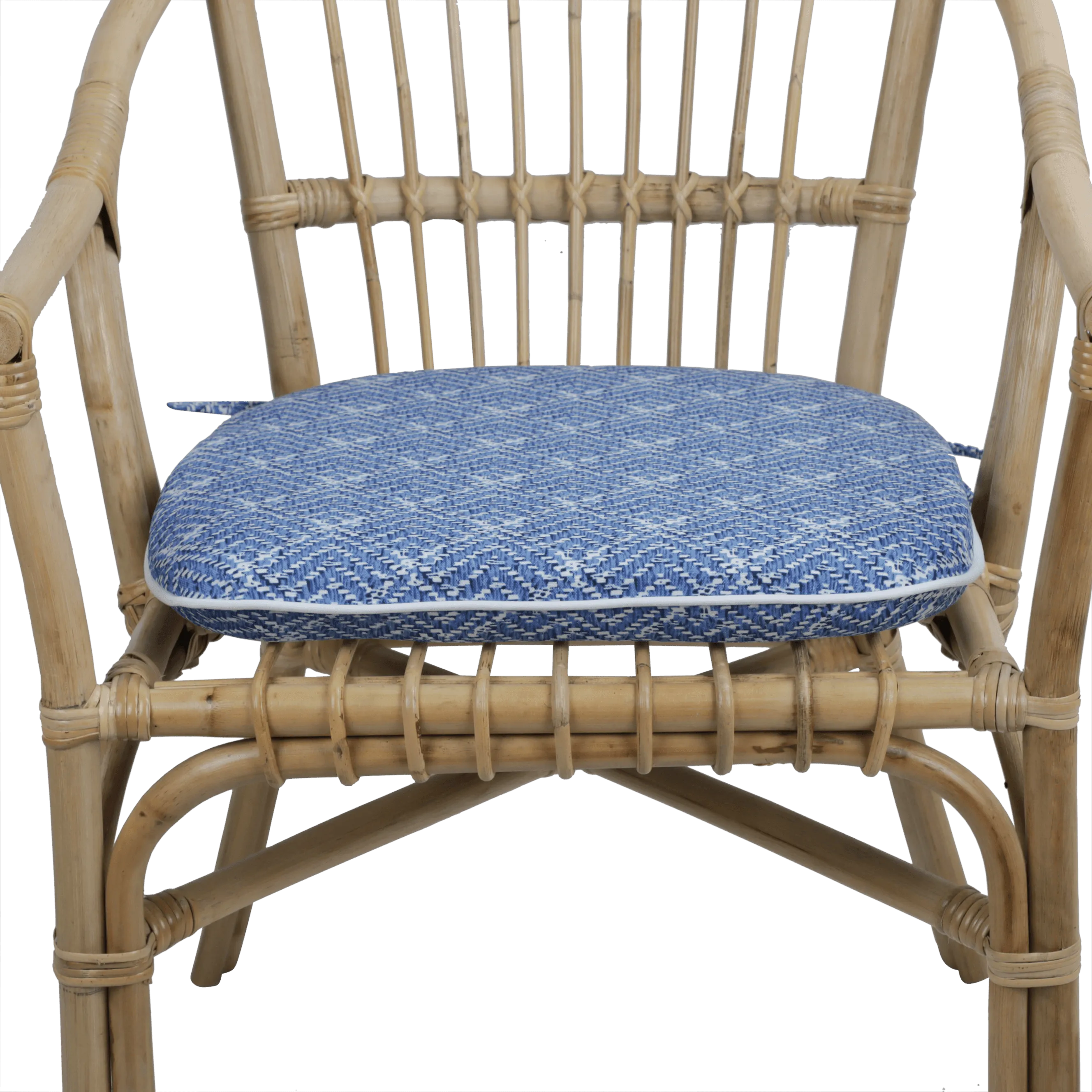 Tahiti Shimmer Rounded Chair Pad - 40x42x5cm