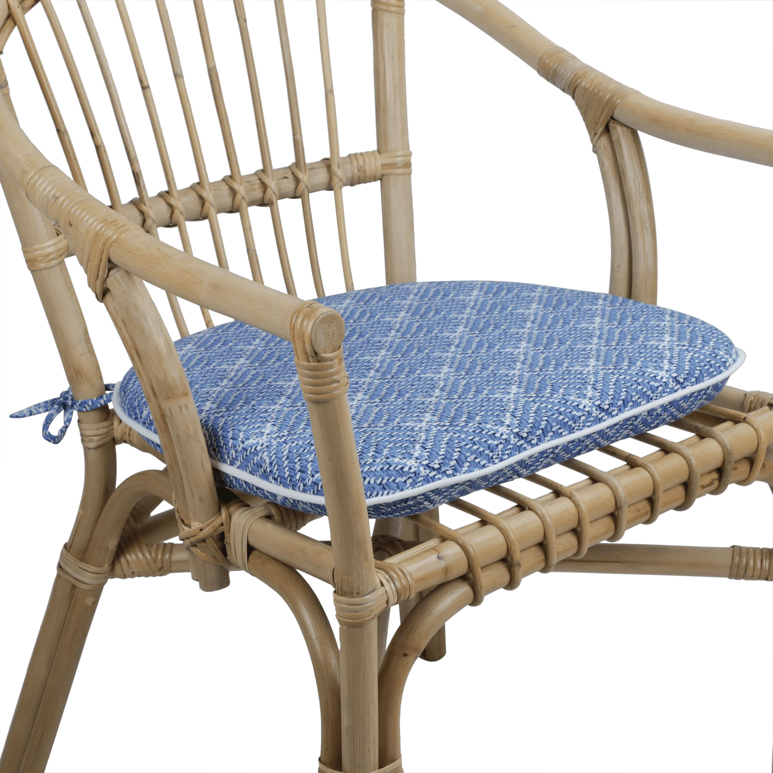 Tahiti Shimmer Rounded Chair Pad - 40x42x5cm