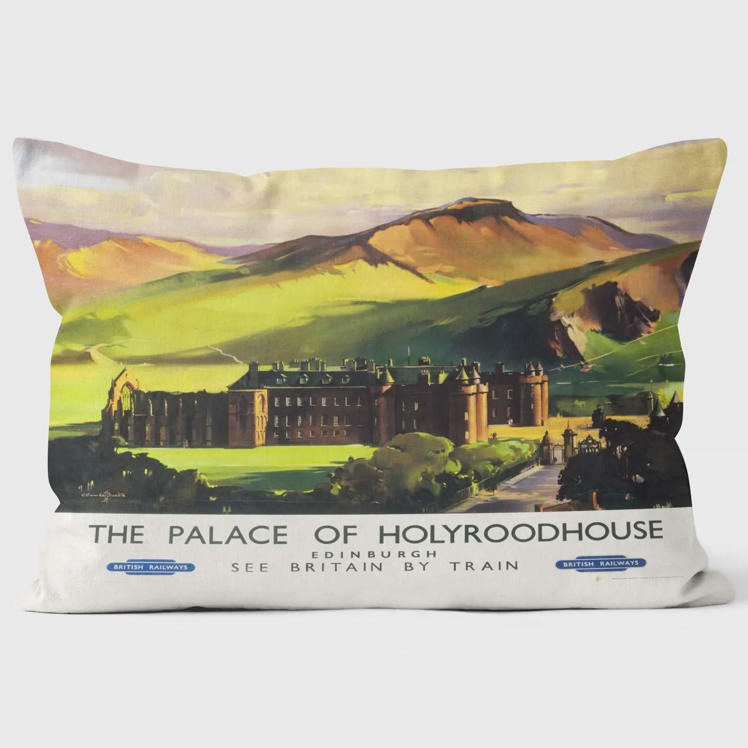 The Palace Of Holyroodhouse 1955 - National Railway Museum Cushion