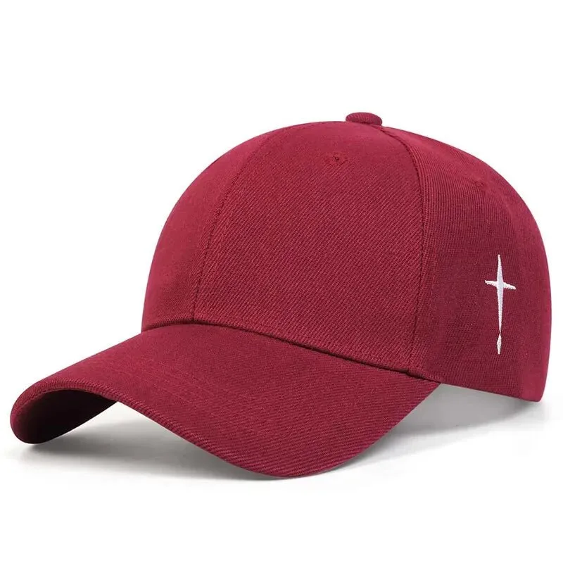 Unisex Simple Cross Water Drop Embroidery Baseball Cap