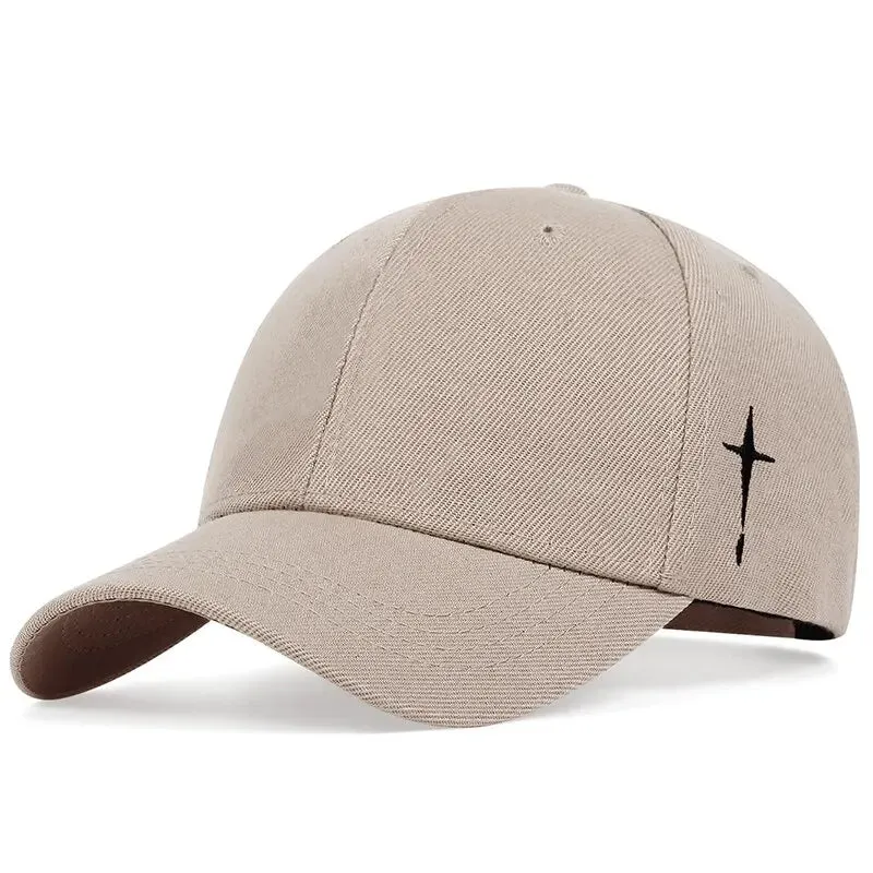 Unisex Simple Cross Water Drop Embroidery Baseball Cap
