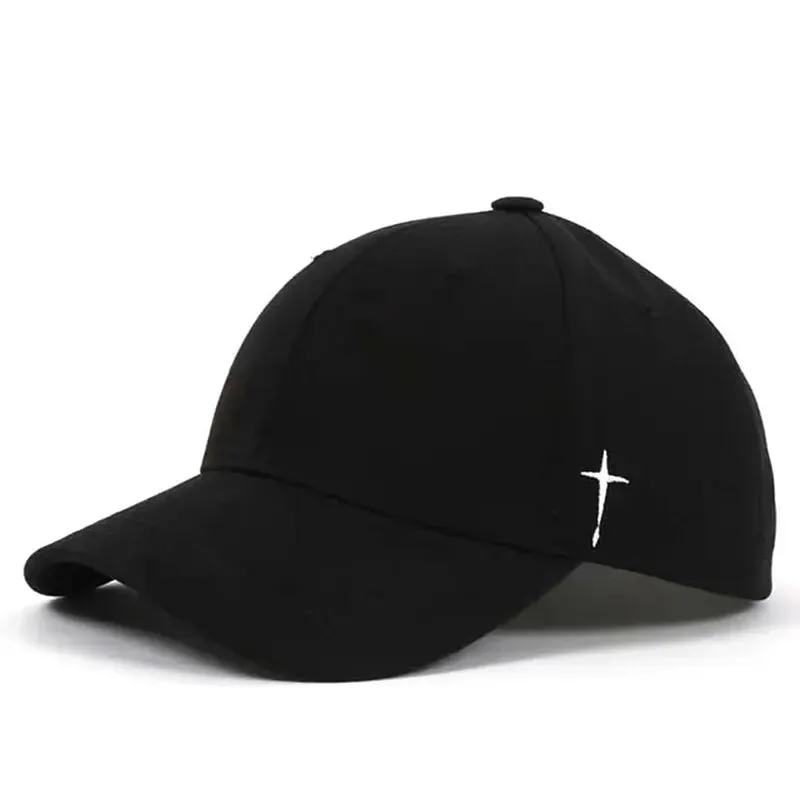 Unisex Simple Cross Water Drop Embroidery Baseball Cap