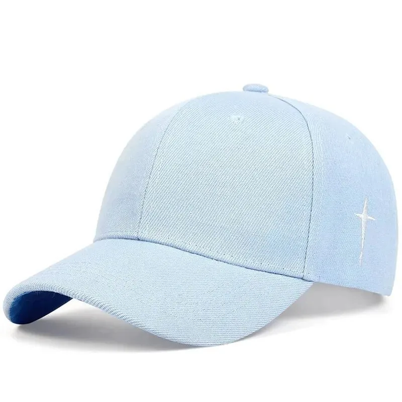 Unisex Simple Cross Water Drop Embroidery Baseball Cap