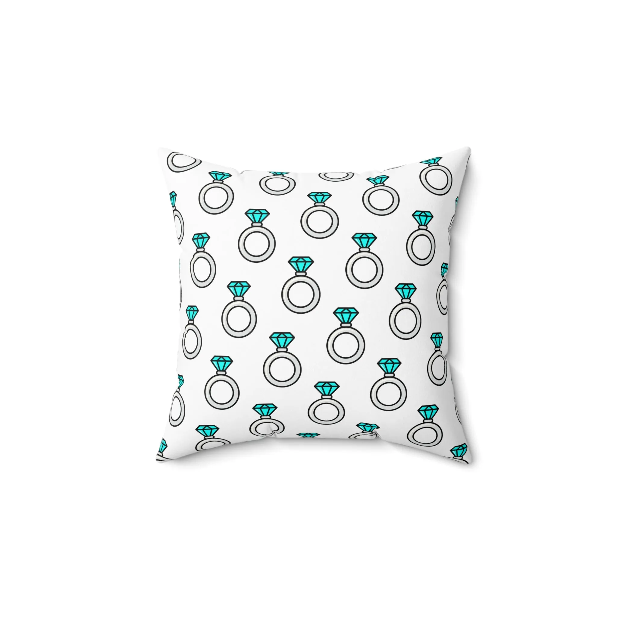 Wedding RingSpun Polyester Square Pillow