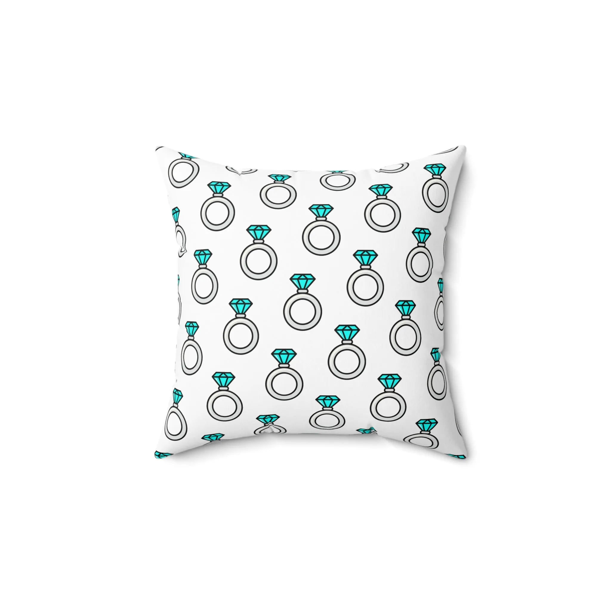 Wedding RingSpun Polyester Square Pillow