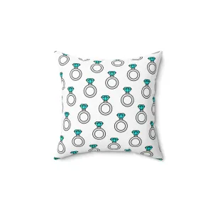 Wedding RingSpun Polyester Square Pillow