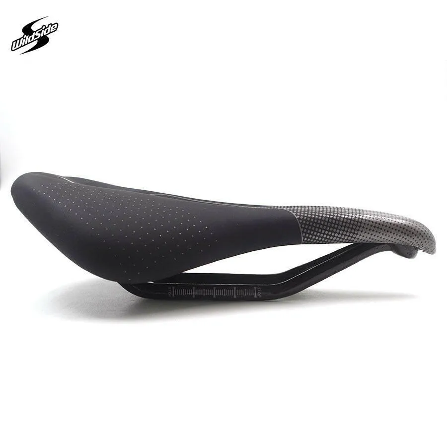 Wildside Ultralight Bicycle Full Carbon Saddle MTB Road Bike vtt racing seat Wave Saddle Super Light Leather Cushions 143 155mm