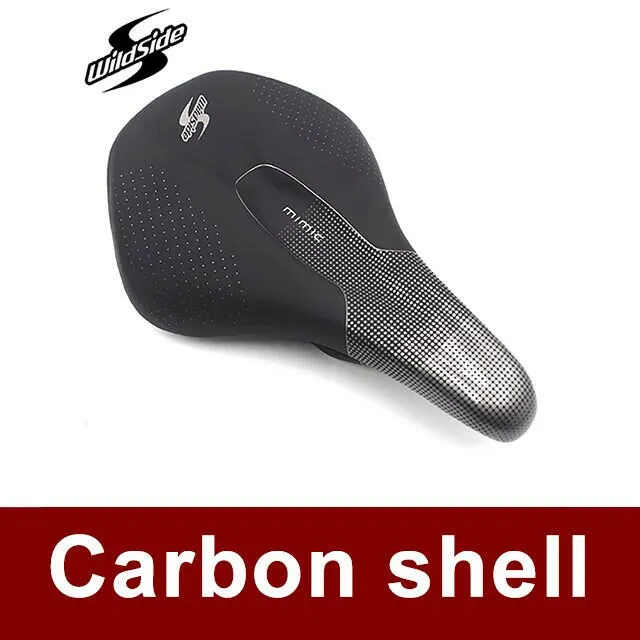 Wildside Ultralight Bicycle Full Carbon Saddle MTB Road Bike vtt racing seat Wave Saddle Super Light Leather Cushions 143 155mm