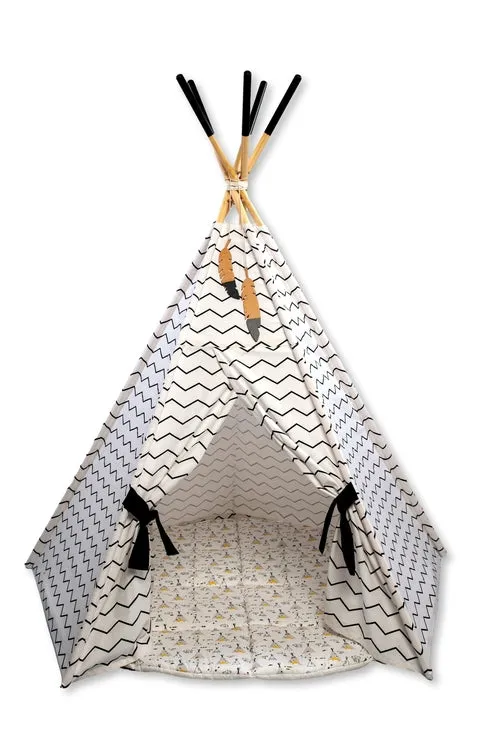 XL Teepee Tent and Baby Play Mat Set