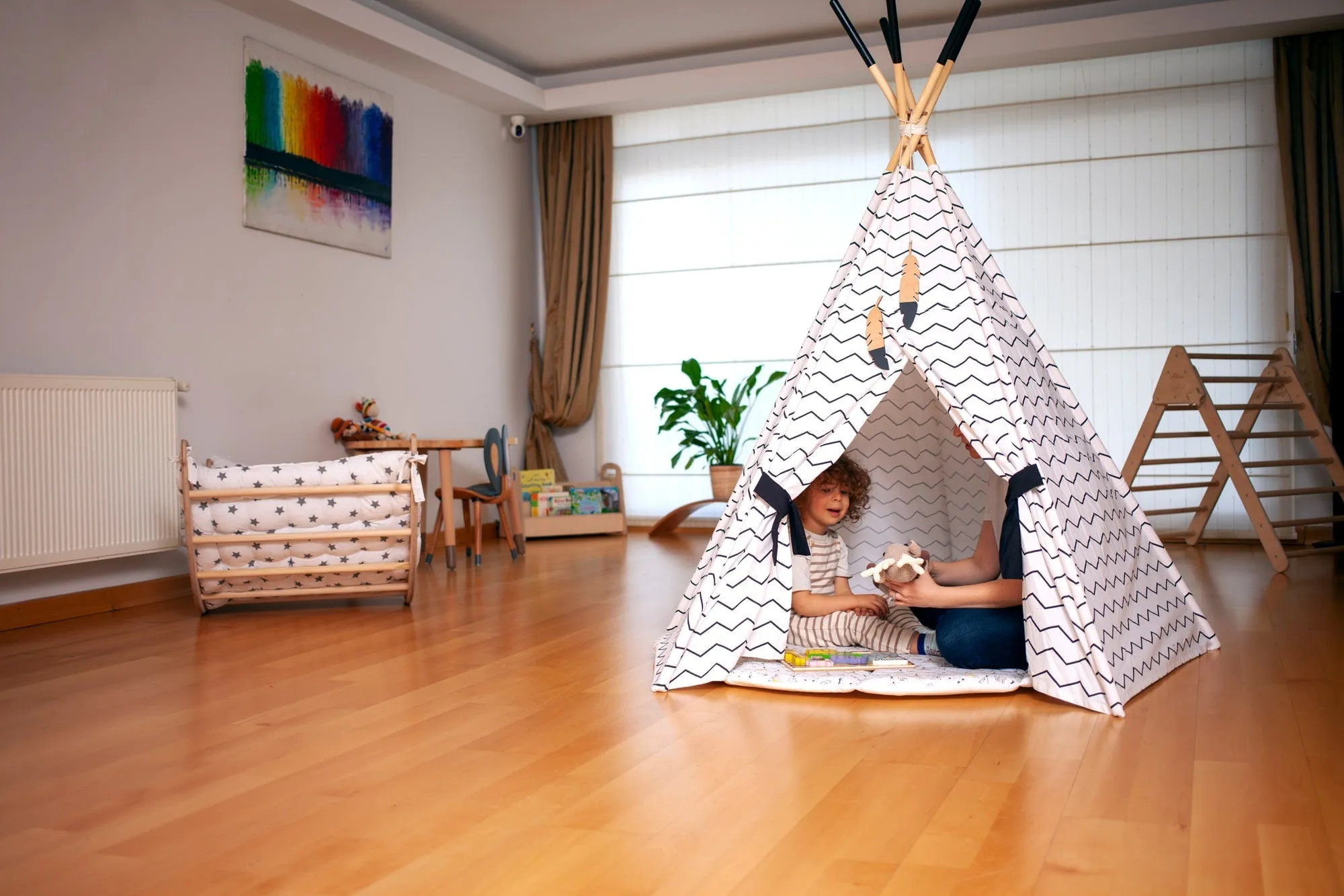 XL Teepee Tent and Baby Play Mat Set