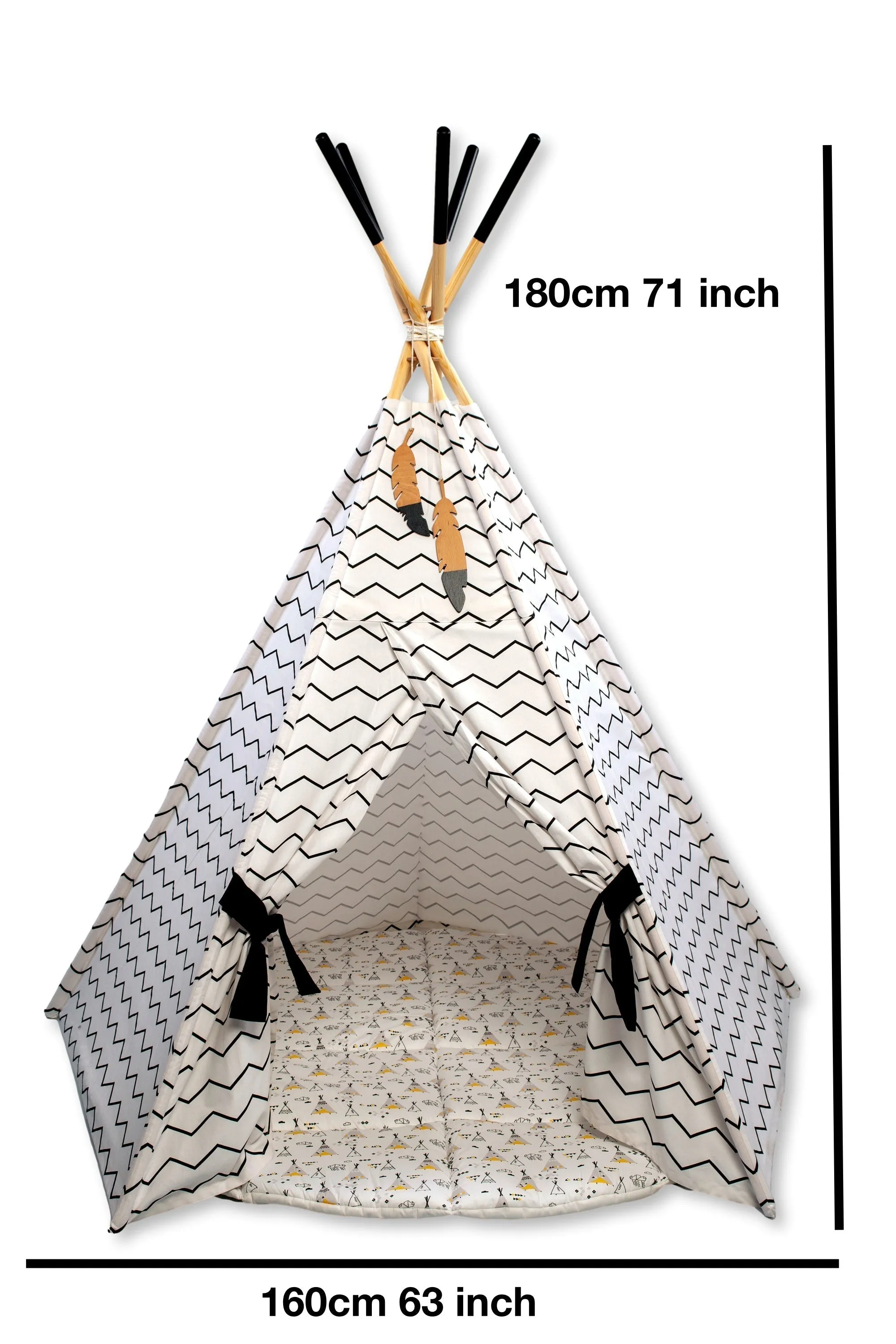 XL Teepee Tent and Baby Play Mat Set