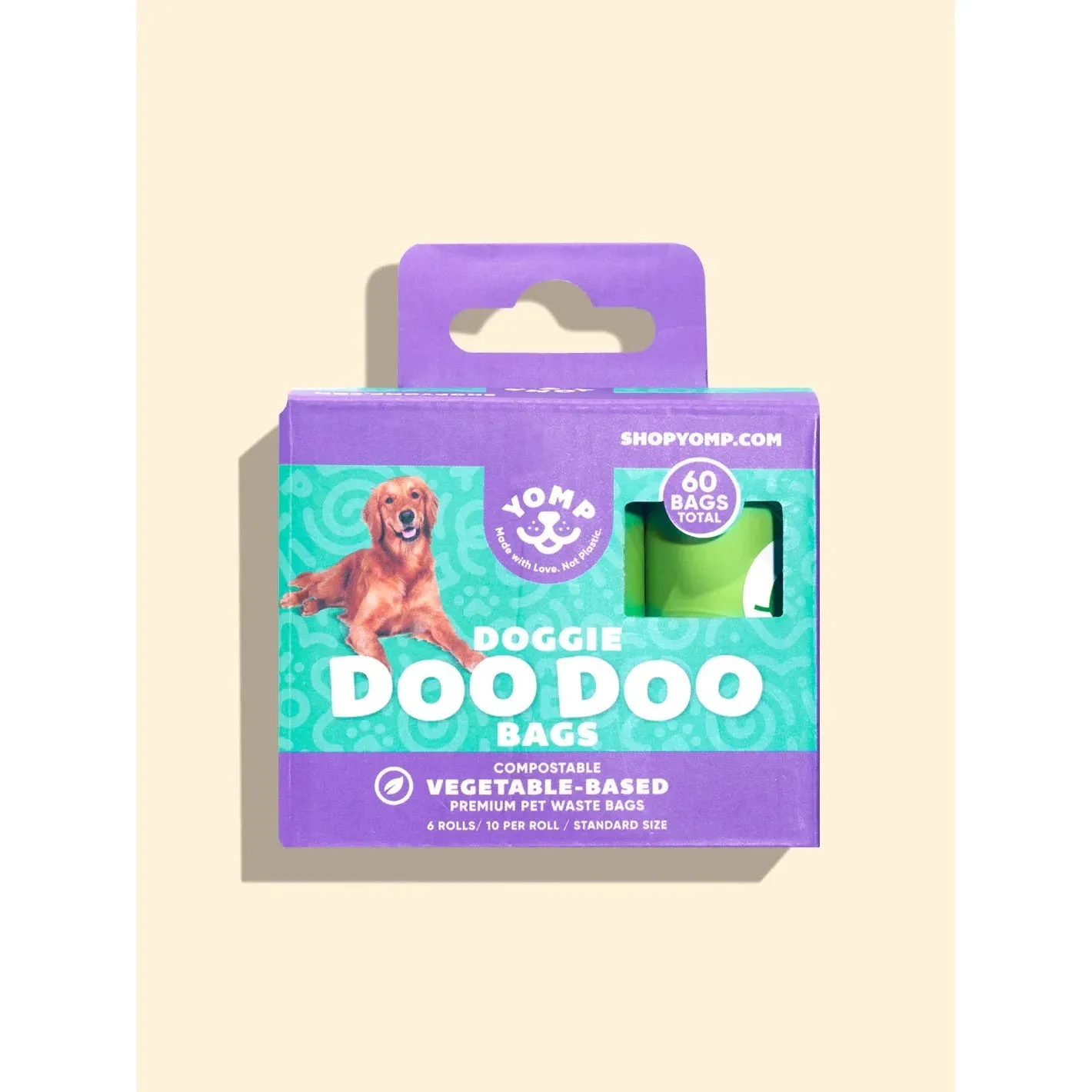 Yomp Doggie Doo Doo Compostable Poop Bags 6 Rolls 60 Bags